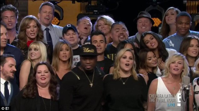 Going out with a bang: The final episode of Chelsea Lately on E! aired on Tuesday and featured Jennifer and her fiance Justin